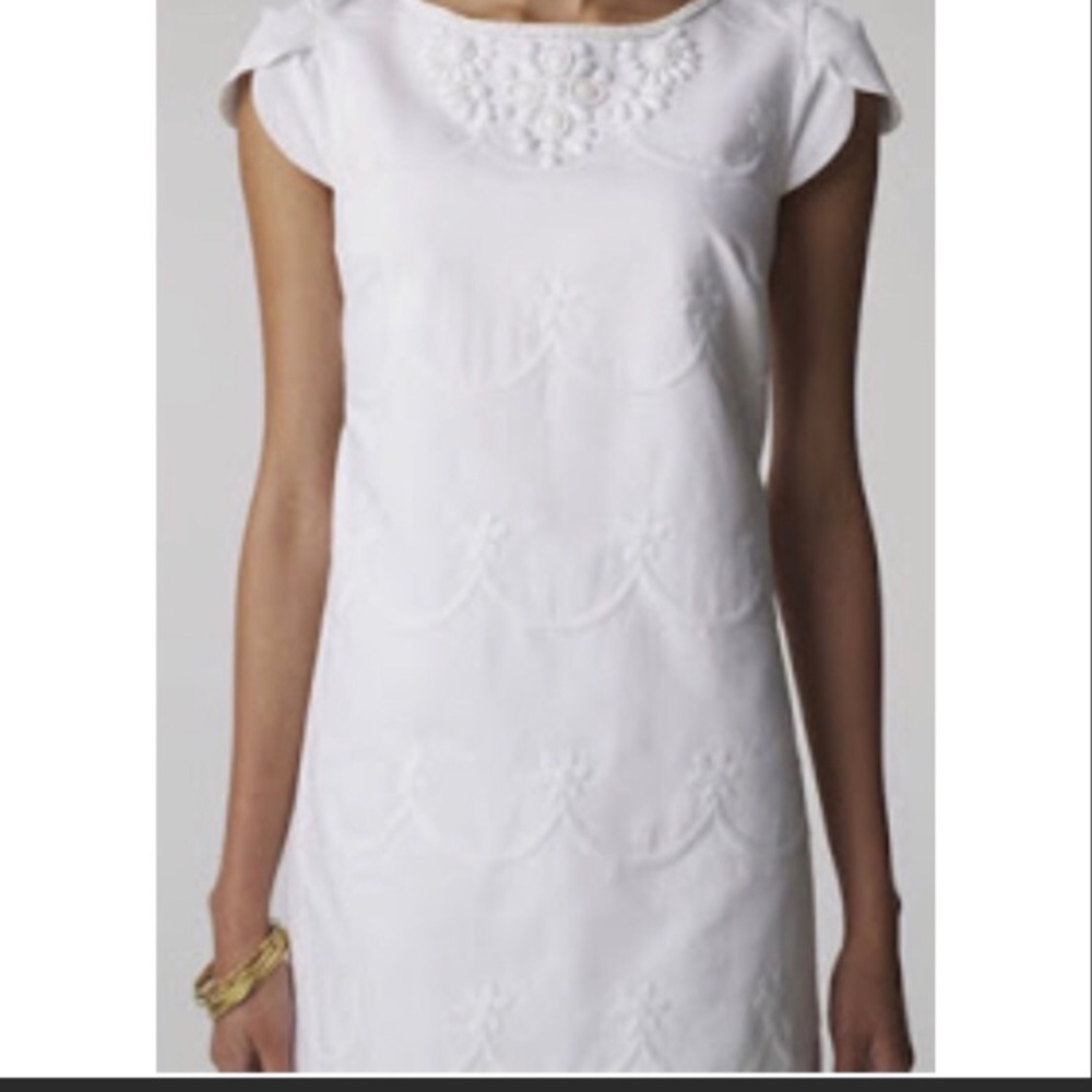Lilly Pulitzer White Pearce Beaded Dress